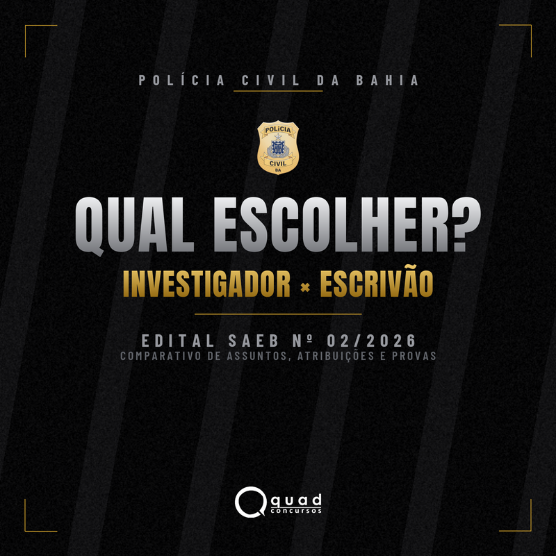 COMPARATIVO - INVESTIGADOR X ESCRIVÃO (2026)